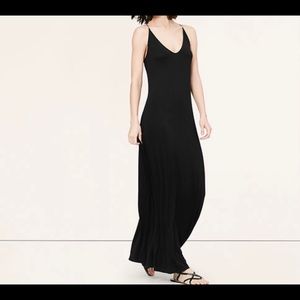 LOFT cami racer back black maxi dress